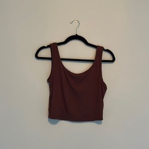 brown cropped tank
